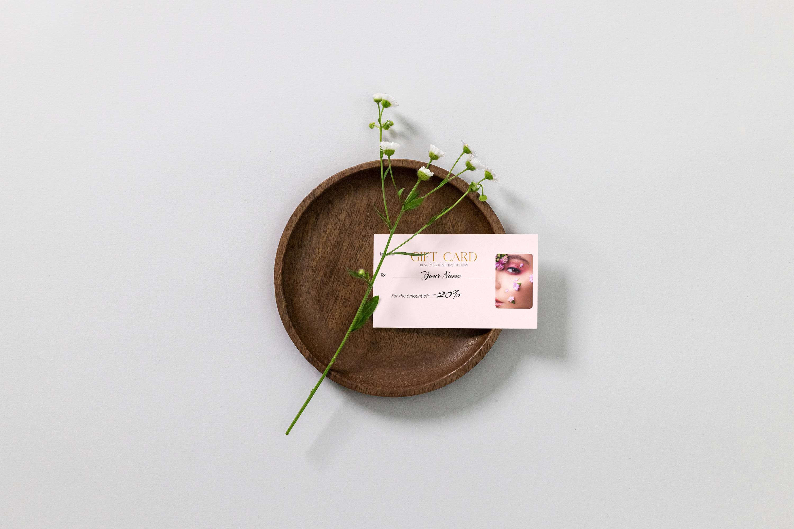 Gift card close-up